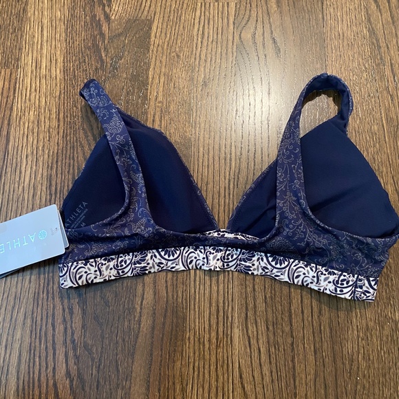 NWT ATHLETA bikini top blue paisley size medium - Picture 7 of 10